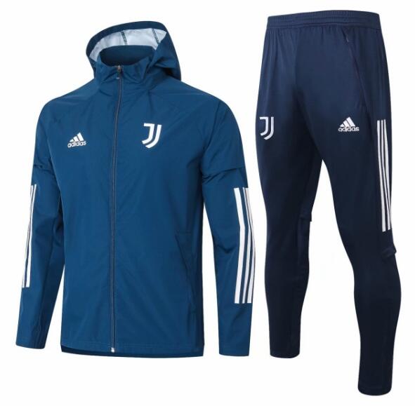 Juventus Blue Tracksuit Hoodie Jacket with Pants 2020/21